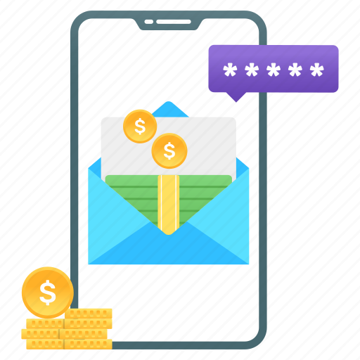 Sms transaction, banking text, banking sms, mobile banking, banking feedback icon - Download on Iconfinder