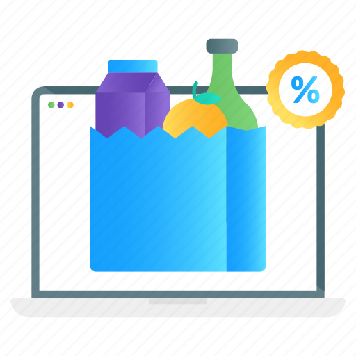 Food discount, grocery discount, grocery shopping, ecommerce, online food icon - Download on Iconfinder