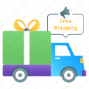 delivery van, shipping truck, cargo, shipment, free shipping