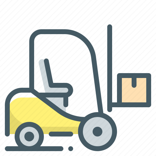 Forklift, logistic, logistics, shipping, transport icon - Download on Iconfinder