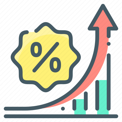 Chart, growth, increase, percent, rate, rate increase icon - Download on Iconfinder