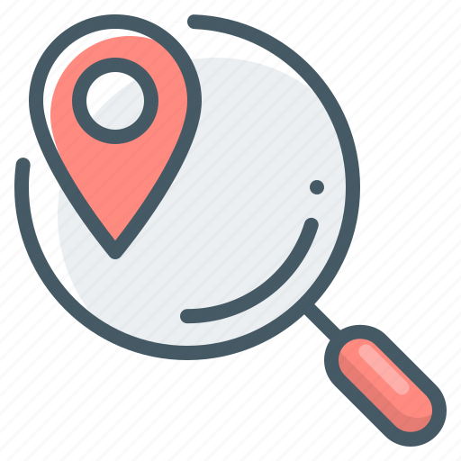 Magnifier, magnifying, place, search, search for a place icon - Download on Iconfinder