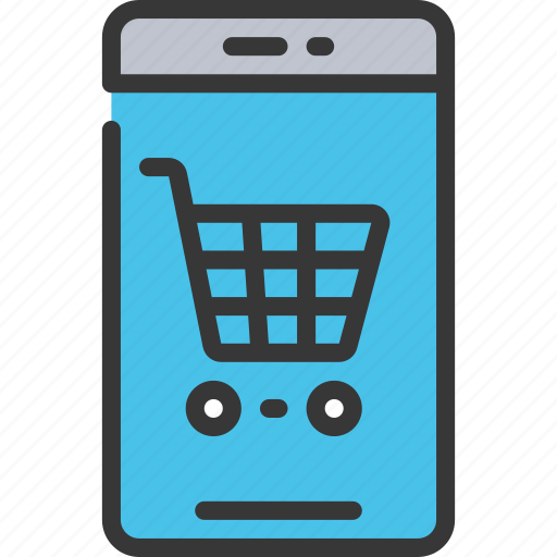 Cart, ecommerce, iphone, mobile, shopping, trolly icon - Download on Iconfinder