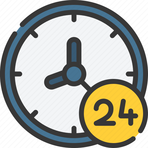 Twenty four seven, 24/7 icon - Download on Iconfinder