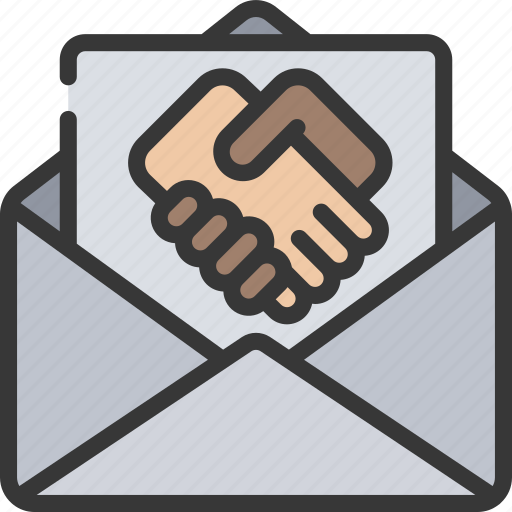 Business, ecommerce, email, hand, shake, thankyou icon - Download on Iconfinder