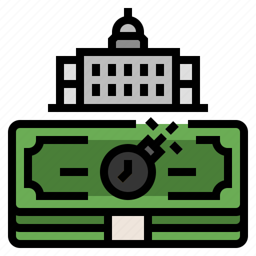 Bank, debt, financial, loan, finance, government debt, public debt icon - Download on Iconfinder