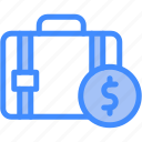 briefcase, dollar, business, and, finance, saving, economic, crises, carrying