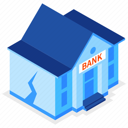 Bank, crack, economic, crisis icon - Download on Iconfinder