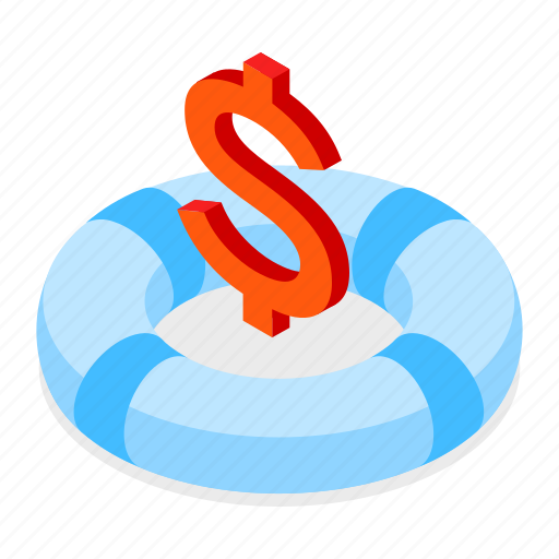 Lifebuoy, ring, dollar, economic crisis icon - Download on Iconfinder