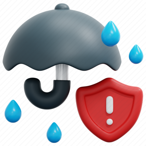 Umbrella, protection, alert, economic, crisis, economy, financial 3D illustration - Download on Iconfinder