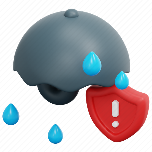 Umbrella, protection, alert, economic, crisis, economy, financial 3D illustration - Download on Iconfinder