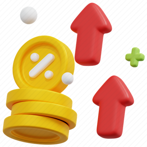 Inflation, money, increase, economic, crisis, economy, financial 3D illustration - Download on Iconfinder