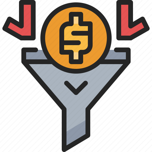 Filter, conversion, tool, funnel, money, filtration, finance icon - Download on Iconfinder