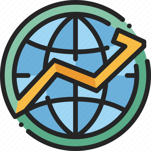 Global, economy, world, finance, economic, graph, globalization icon - Download on Iconfinder