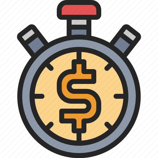 Time, money, dollar, timer, stopwatch, management, business icon - Download on Iconfinder