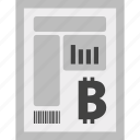 bill, bitcoin, charges, currency, invoice, payment