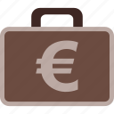 business, case, euro, finance, money, payment