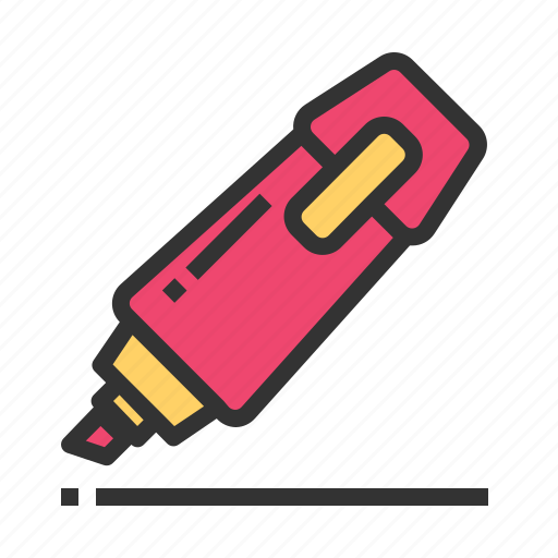 Highlighter, marker, writing, pen, edit, tools, education icon - Download on Iconfinder