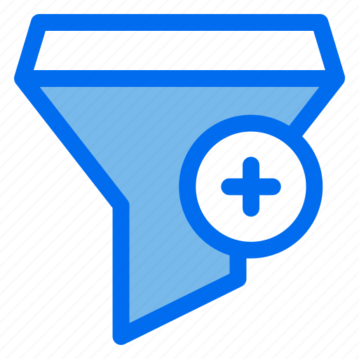 Funnel, filter, sort, file, add icon - Download on Iconfinder