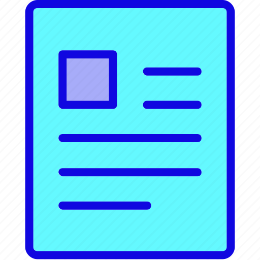 Account, document, editorial, file, page, person, profile icon - Download on Iconfinder