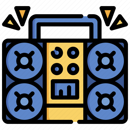 Boombox, cassette, player, music, radio, audio icon - Download on Iconfinder