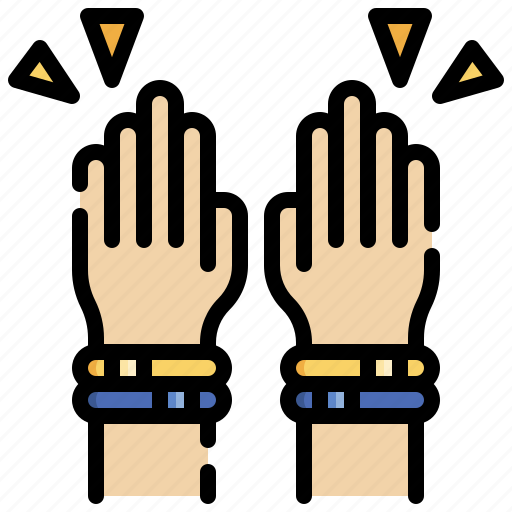 Glow, wristband, sticks, festival, hand, party icon - Download on Iconfinder