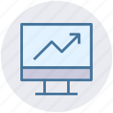chart, display, graph, growth, lcd, monitor