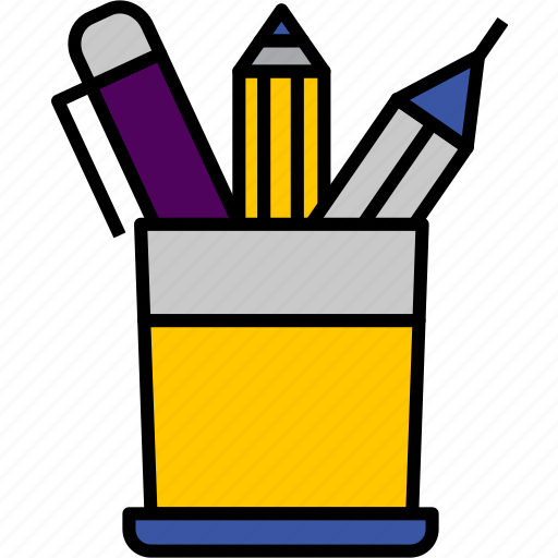 Pencil, stand, stationery, supplies icon - Download on Iconfinder