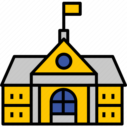 Building, campus, education, school, college, schoolhouse icon - Download on Iconfinder