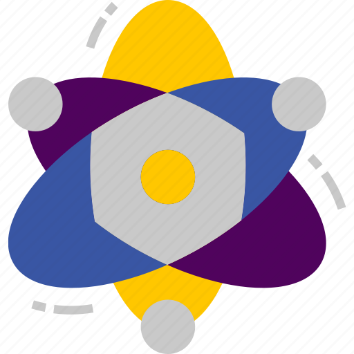 Nucleus, electron, proton, atom, neutronschool, education icon - Download on Iconfinder