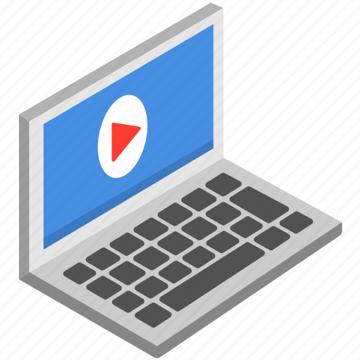 Video player, video stream, laptop icon - Download on Iconfinder