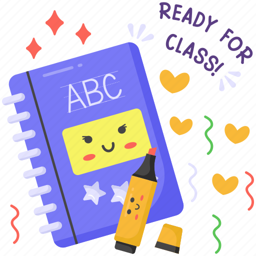 Notebook, education, learning, notes, note, student, book sticker - Download on Iconfinder