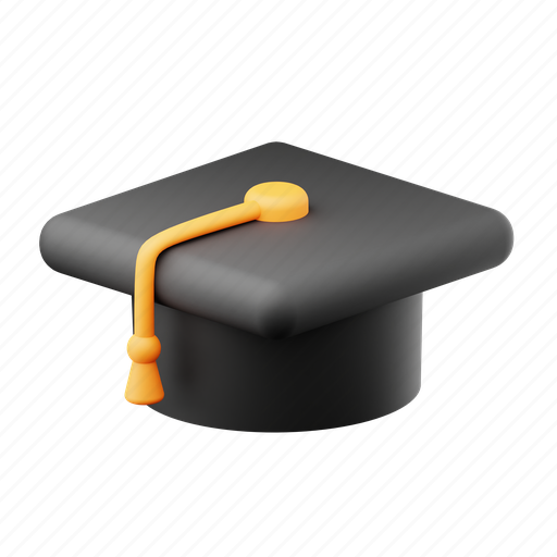 Graduate, graduation, college, education, graduation hat, university 3D illustration - Download on Iconfinder