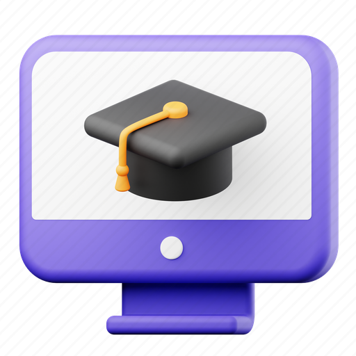 Online learning, e-learning, learning, online courses, online education, education 3D illustration - Download on Iconfinder