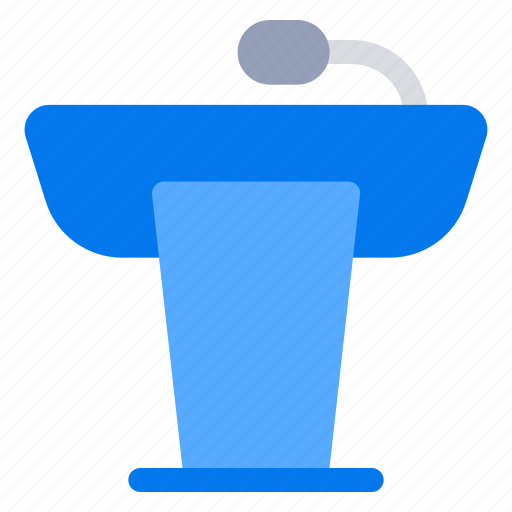 Podium, speech, conference, microphone, education icon - Download on Iconfinder