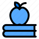 book, apple, education, learning, knowledge