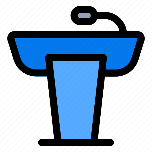 1, podium, speech, conference, microphone, education icon - Download on Iconfinder