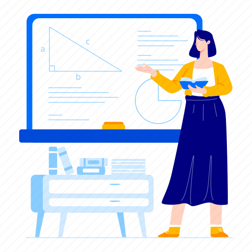 Blackboard, whiteboard, board, education, math illustration - Download on Iconfinder