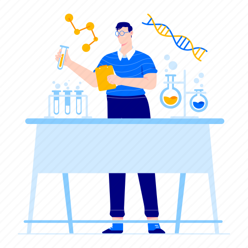 Science, education, lab, laboratory, chemistry illustration - Download on Iconfinder