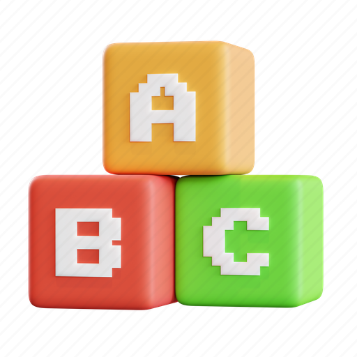 Education, blocks, education blocks, abc-blocks, learning, study, school 3D illustration - Download on Iconfinder