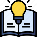 light, bulb, education, book, idea, knowledge, open
