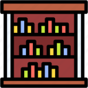 library, bookcase, furniture, and, household, bookshelf, storage, education