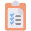 checklist, education, clipboard, check mark, select, task, report, survey, document