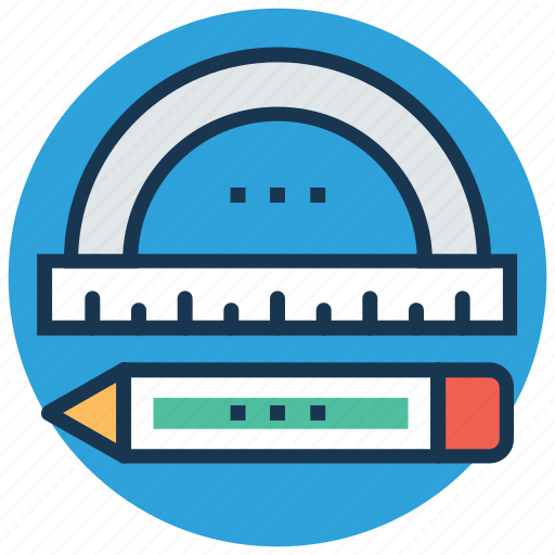 Degree tool, drafting tools, geometry, pencil, protractor icon - Download on Iconfinder