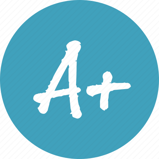 A, assignment, grade, homework, plus, student icon - Download on Iconfinder