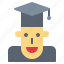 cap, graduation, student, university 