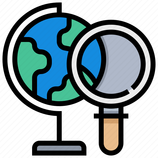Earth, find, geography, magnify, search, world icon - Download on Iconfinder