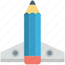 missile, pencil, rocket, spacecraft, startup