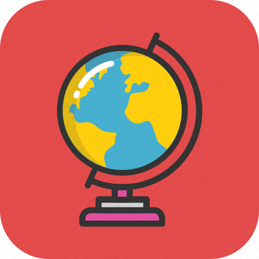 Education, geography, globe, map, table globe icon - Download on Iconfinder