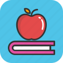 apple, book, education, knowledge, study